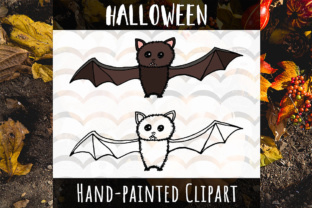 Download Halloween Bat Hand Painted Clipart - Hand painted Collection