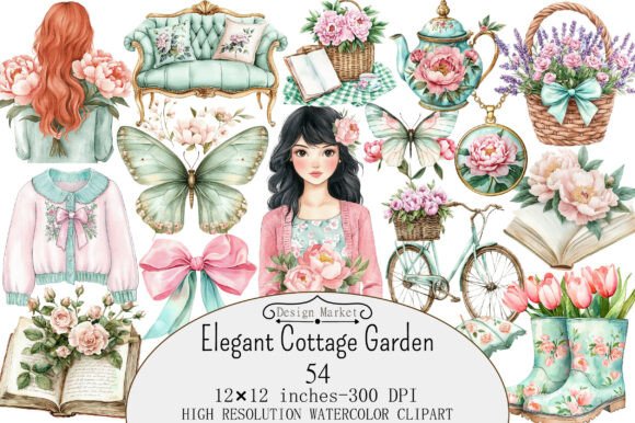 Download Elegant Cottage Garden Clipart - Premium Resources