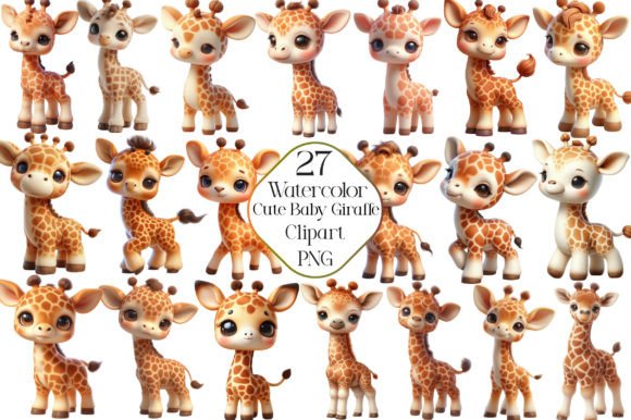 Download Watercolor Cute Baby Giraffe Clipart - Giraffe clipart Collection