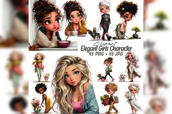 Download Whimsical Elegant Girl Watercolor Art - Watercolor art Collection