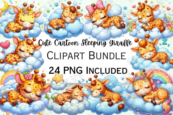 Download Cute Sleeping Giraffe Clipart - Giraffe clipart Collection
