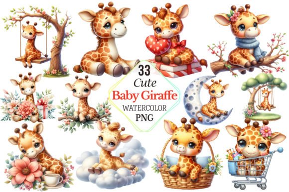 Download Watercolor Cute Baby Giraffe Clipart - Giraffe clipart Collection