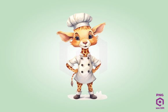 Download Chef Giraffe Clipart PNG - Giraffe clipart Collection