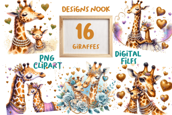 Download Giraffe Clipart, Mom and Baby Clipart - Giraffe clipart Collection
